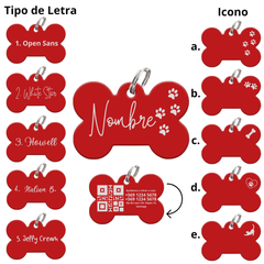 Medalla QR Grabada Laser - Rojo