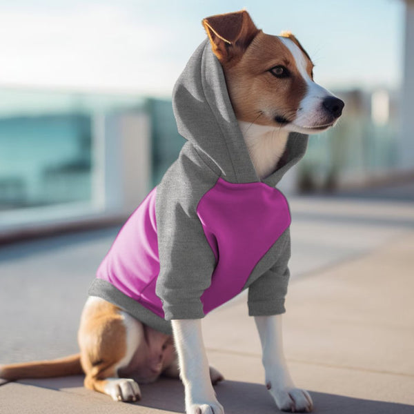 Poleron Fucsia / Gris Melange