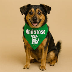 Bandana Dog Tag - "Amistoso"