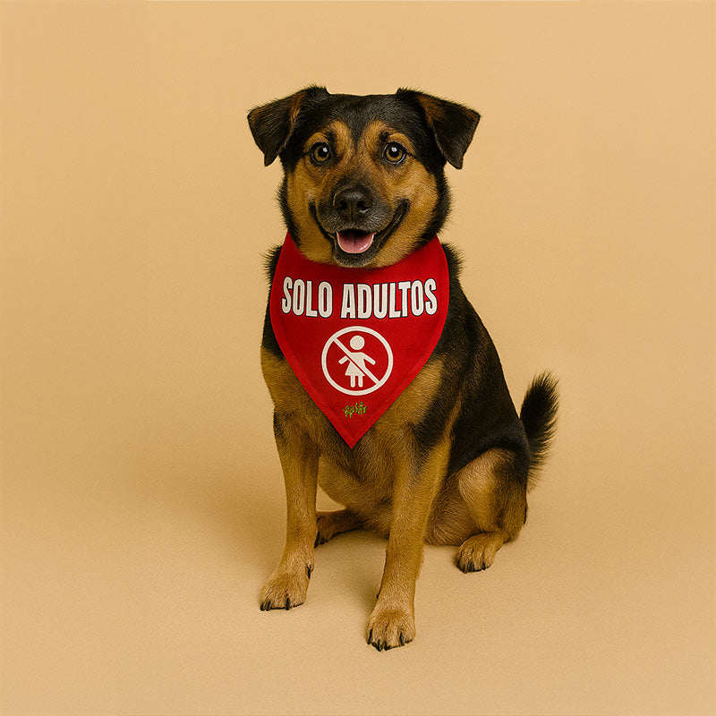 Bandana Dog Tag - "Solo Adultos"