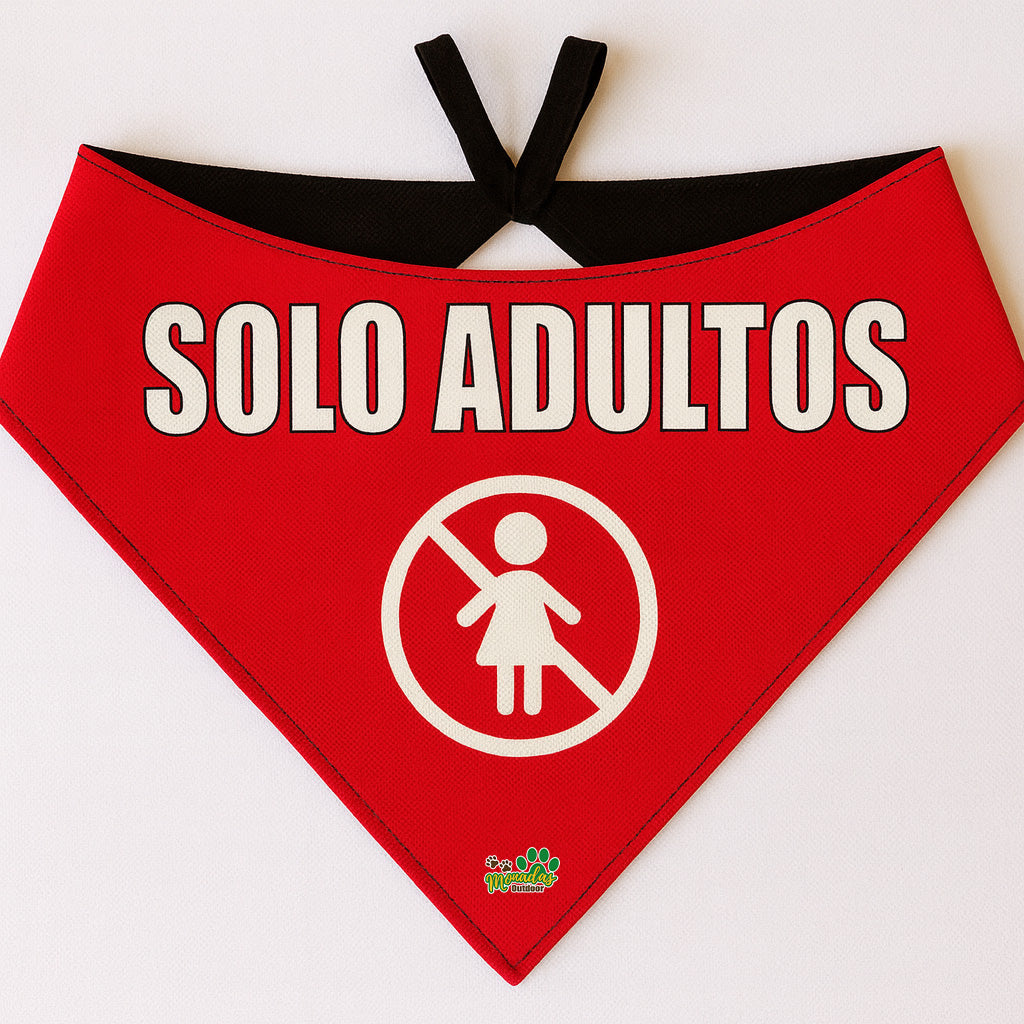 Bandana Dog Tag - "Solo Adultos"